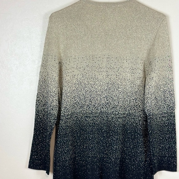 Alfred Dunner small nwot  p2p19-1/2 leng 26-1/2  sold/ black cardigan sweater - Picture 3 of 5